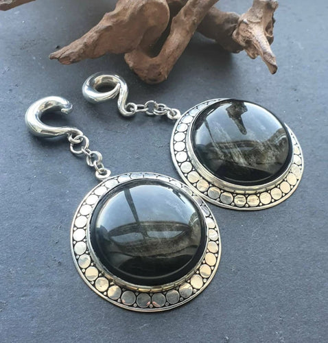 Obsidian ear hangers