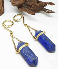 Load image into Gallery viewer, Lapis lazuli ear hangers