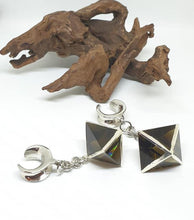 Load image into Gallery viewer, Smoky quartz ear hangers