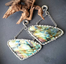 Load image into Gallery viewer, Labradorite ear weights