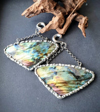 Load image into Gallery viewer, Labradorite ear weights