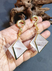 Crystal quartz ear Weights