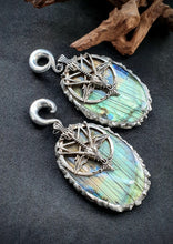 Load image into Gallery viewer, Labradorite ear weights