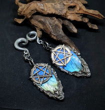 Load image into Gallery viewer, Labradorite bat ear weights